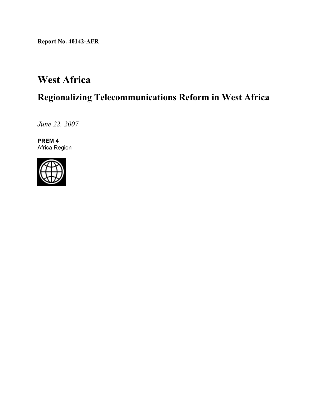 Regionalizing Telecommunications Reform in West Africa