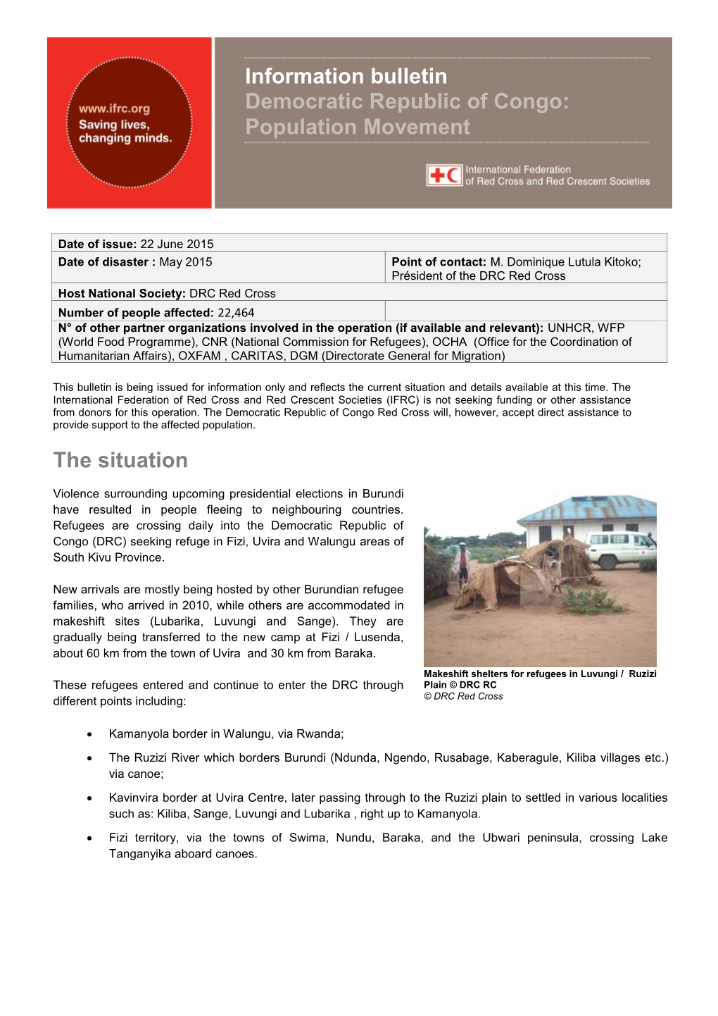The Situation Information Bulletin Democratic Republic of Congo