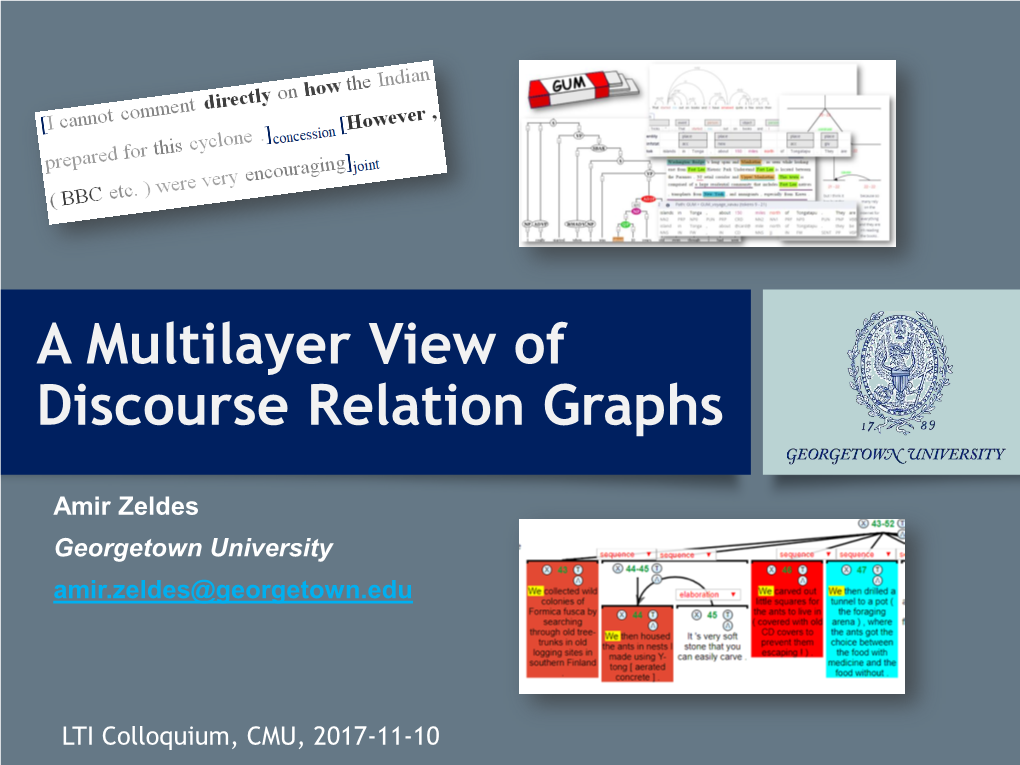 A Multilayer View of Discourse Relation Graphs