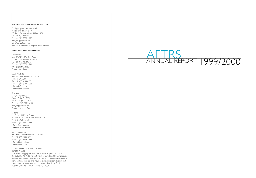 Annual Report 1999-2000