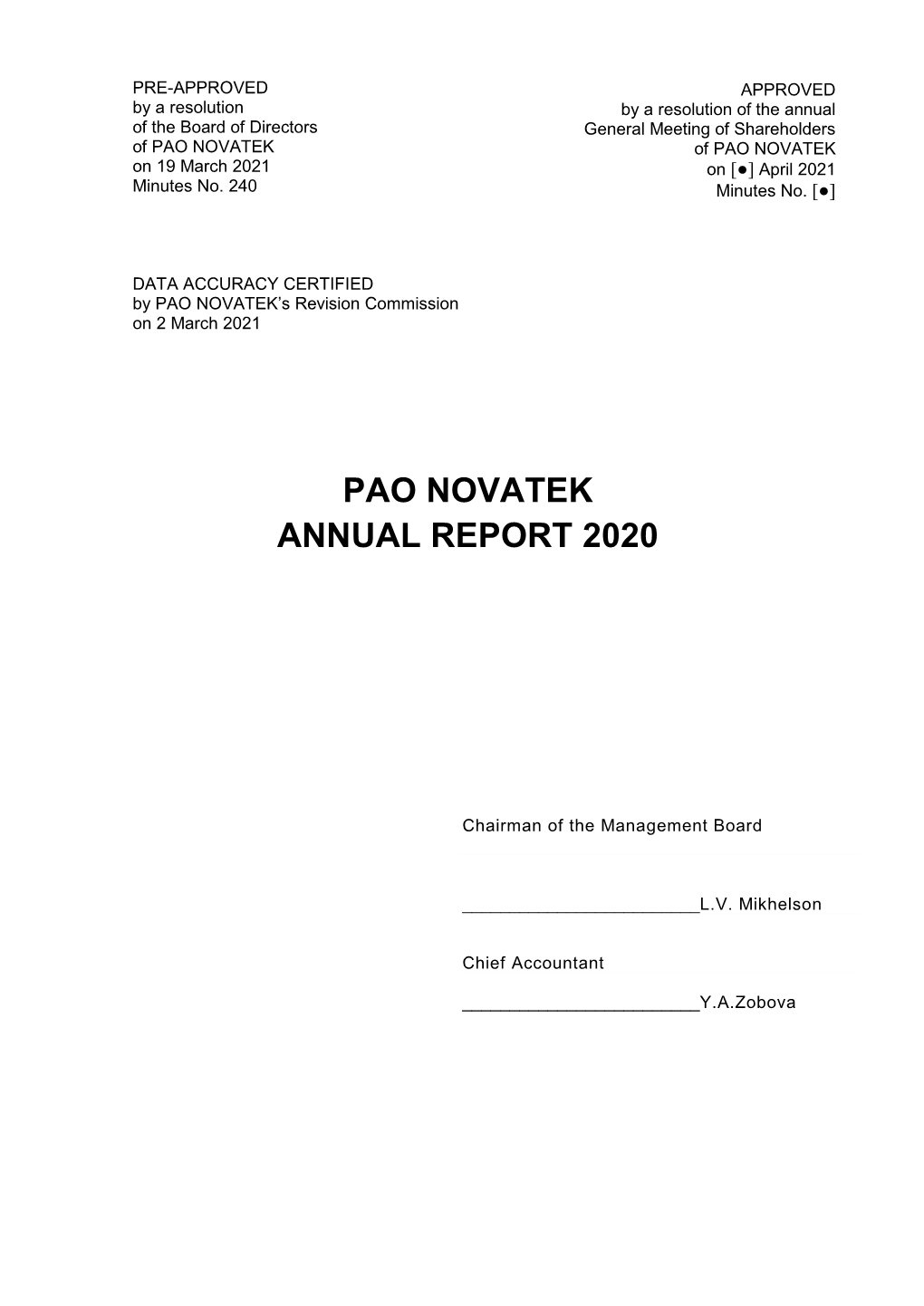 Pao Novatek Annual Report 2020