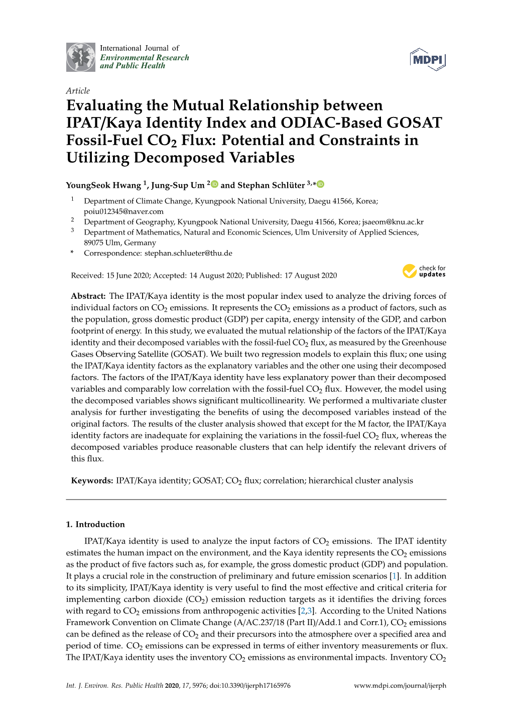 Evaluating the Mutual Relationship Between IPAT/Kaya Identity Index