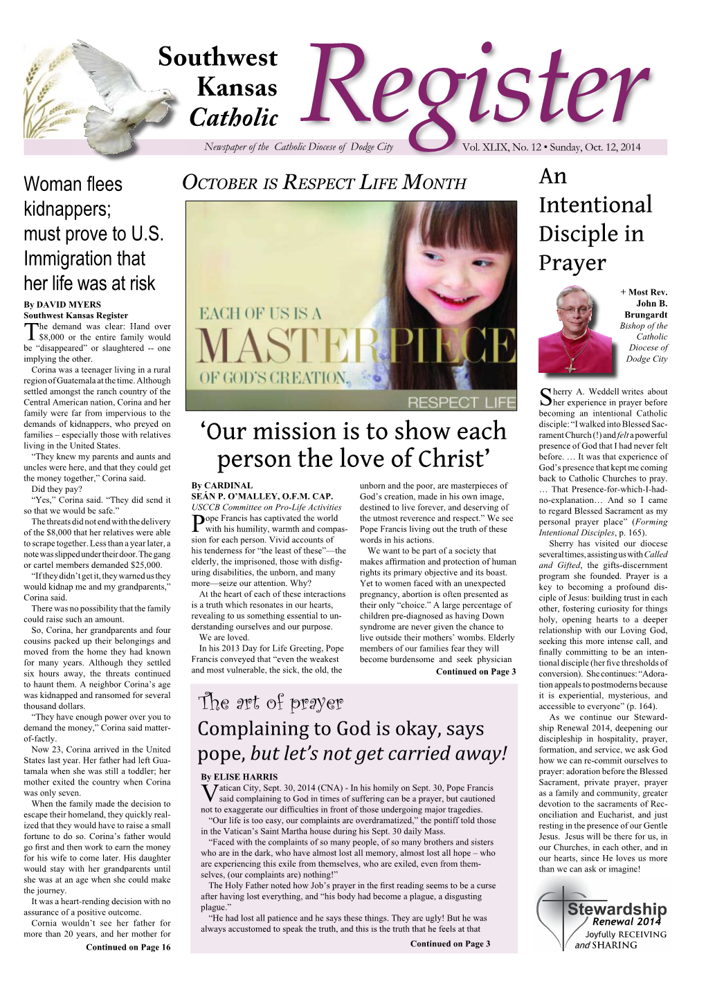 Southwest Kansas Catholic Newspaper of the Catholicregister Diocese of Dodge City Vol