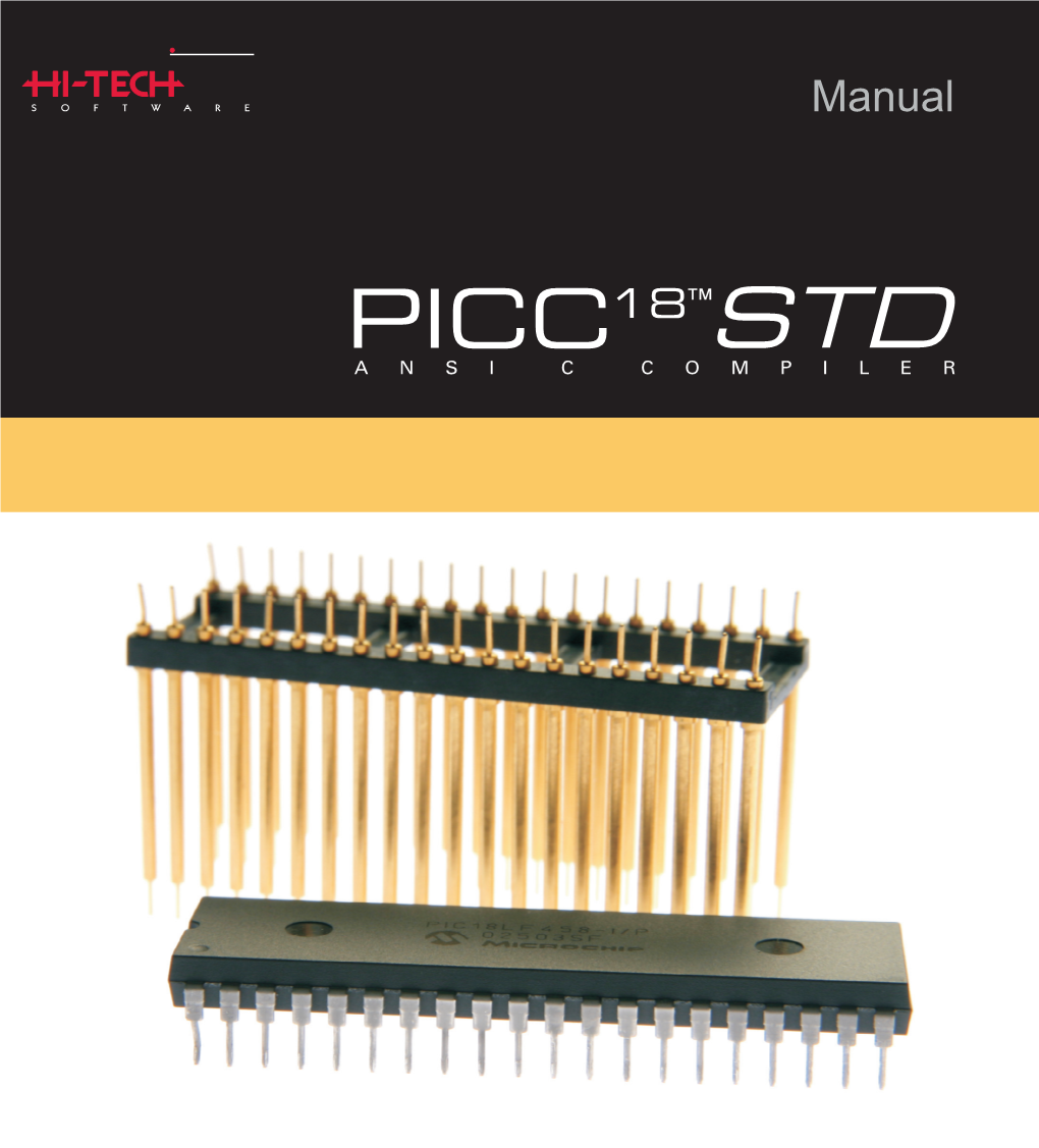 Manual HI-TECH PICC-18 STD Compiler