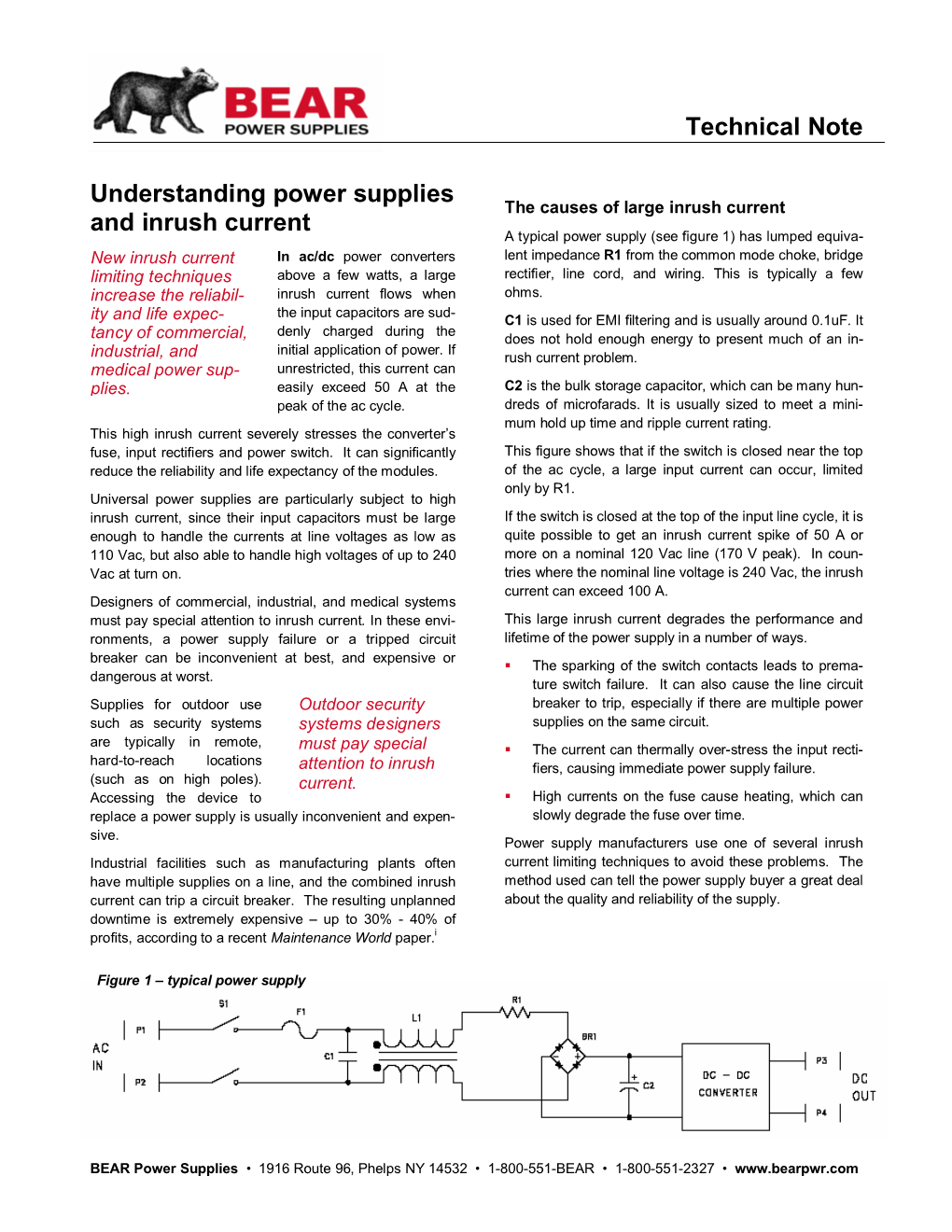 Technical Note Understanding Power Supplies and Inrush Current