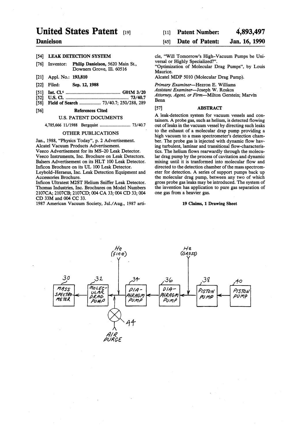 United States Patent [19] [1 1] Patent Number: 41,893,497 Danielson [45] Date of Patent: Jan