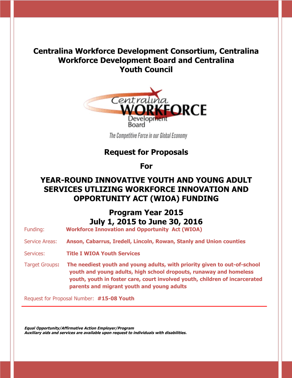 Centralina Workforce Development Consortium, Centralina Workforce Development Board And