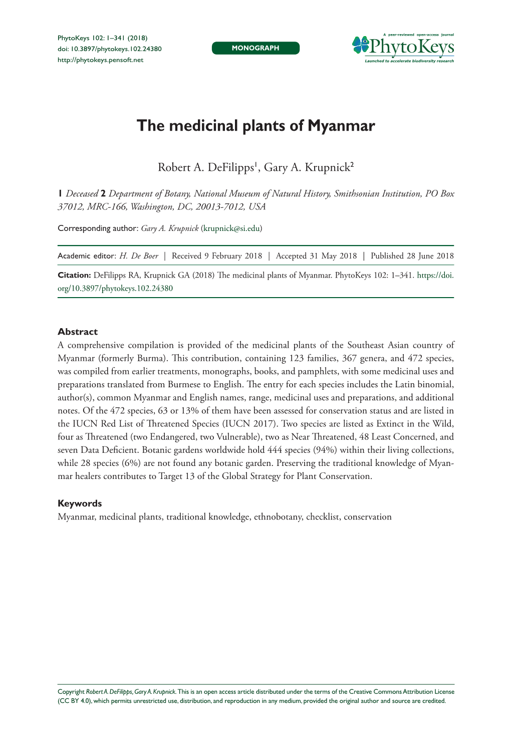 ﻿﻿﻿﻿﻿The Medicinal Plants of Myanmar