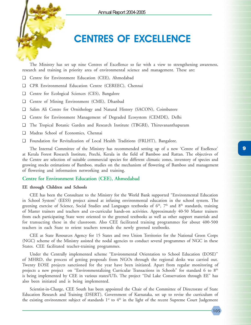Centres of Excellence