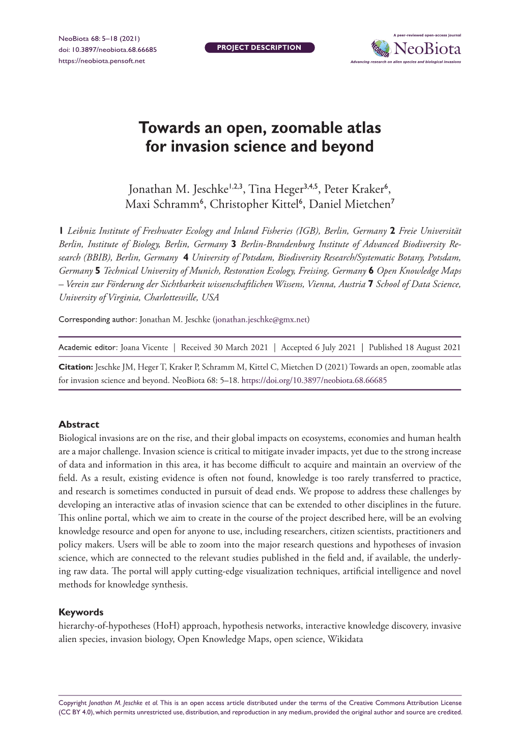 Towards an Open, Zoomable Atlas for Invasion Science and Beyond