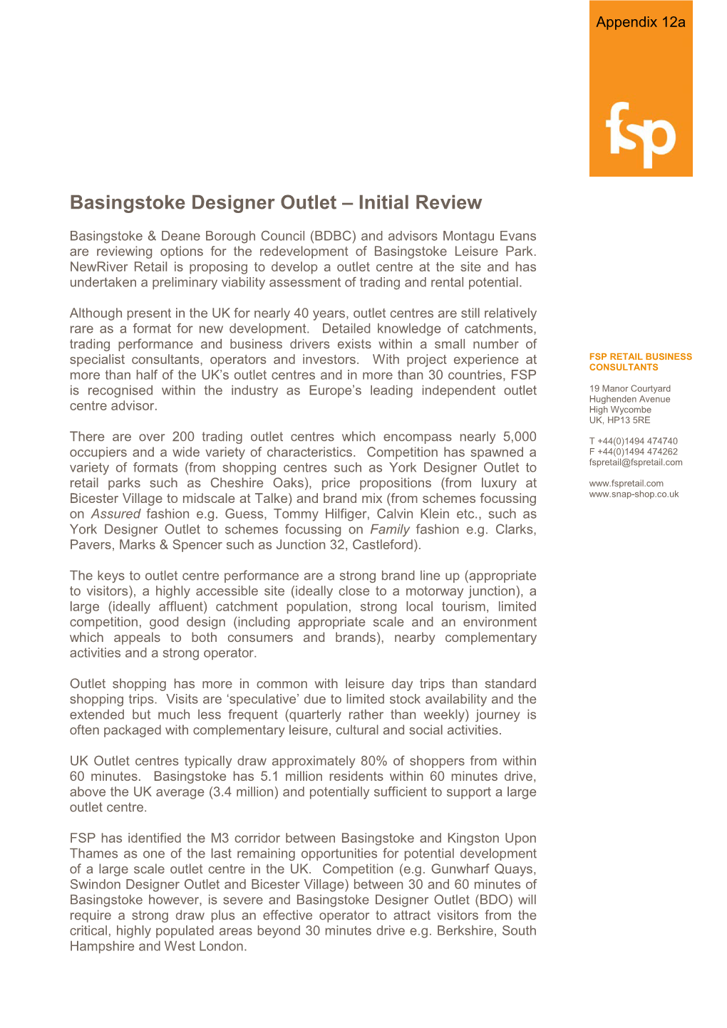 Basingstoke Designer Outlet – Initial Review