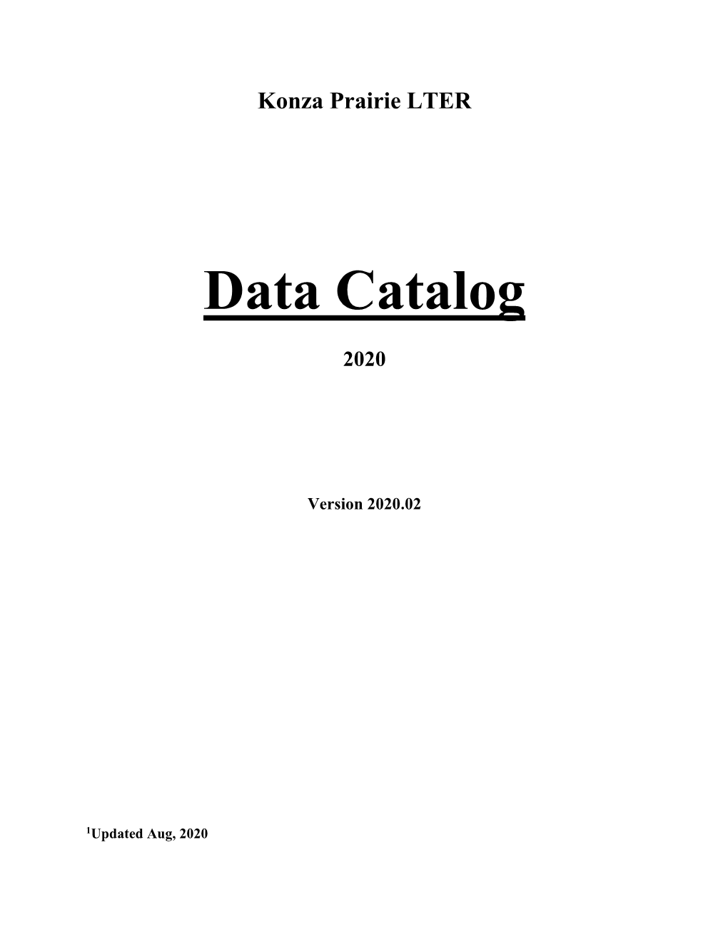 Konza Data Catalog