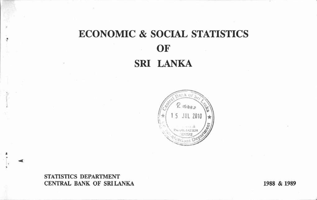 Economic and Social Statistics