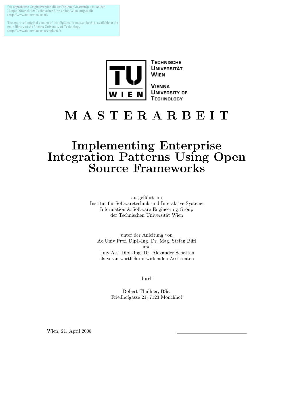 Master's Thesis