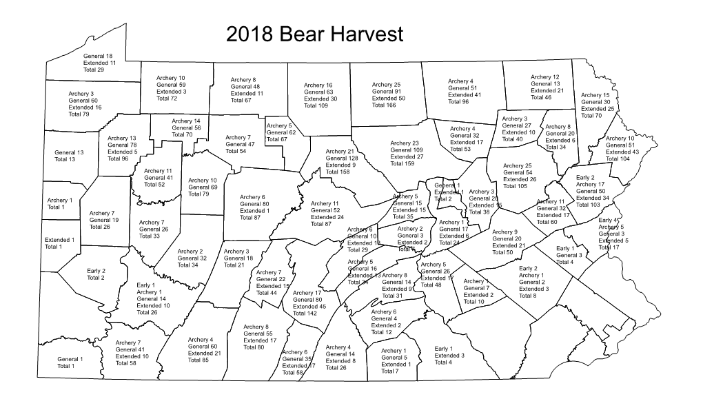 Bear Harvest Map 2018