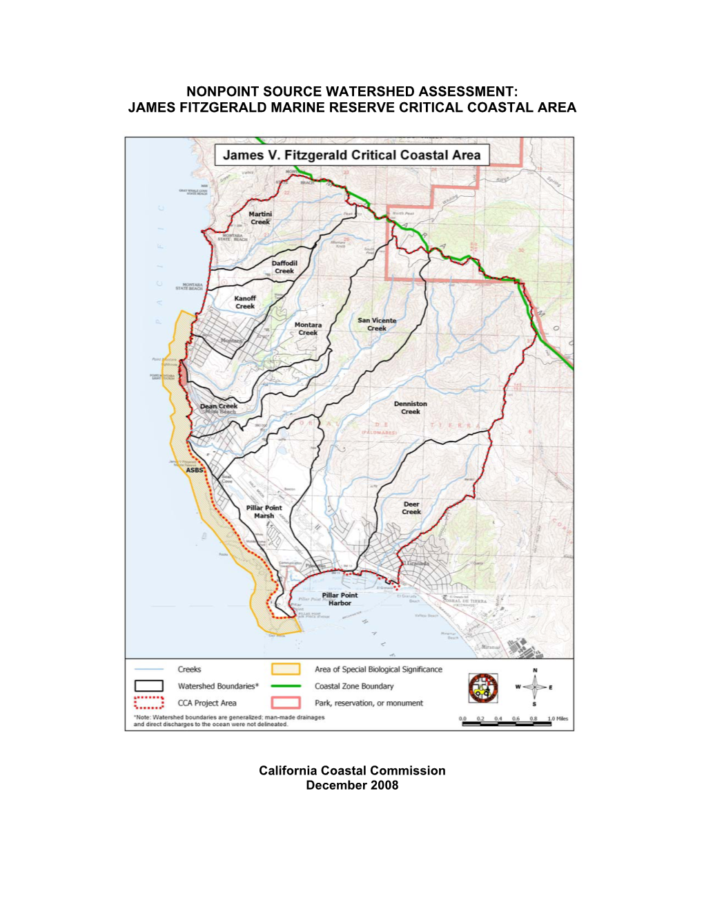 Nonpoint Source Watershed Assessment: James Fitzgerald Marine Reserve Critical Coastal Area