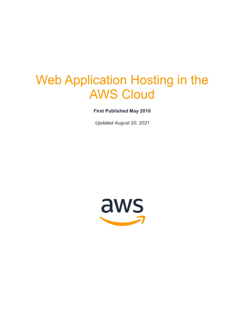 Web Application Hosting in the AWS Cloud