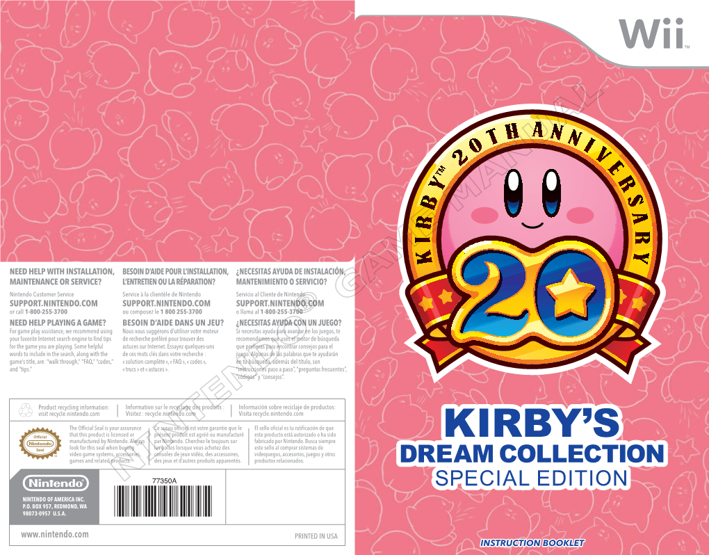 Wii Kirby Dream Collection.Pdf