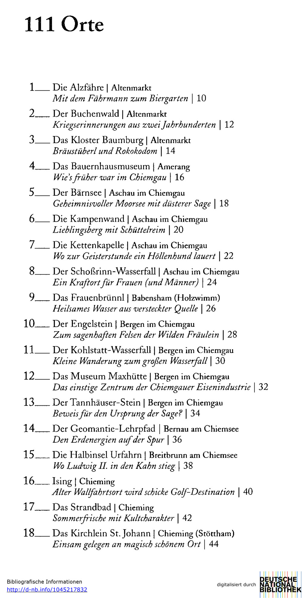 I I I O R T E Mit Dem Fährmann Zum Biergarten | 10 Kriegserinnerungen Aus Zwei Jahrhunderten | 12 Bräustüberl Und Rokokodom |