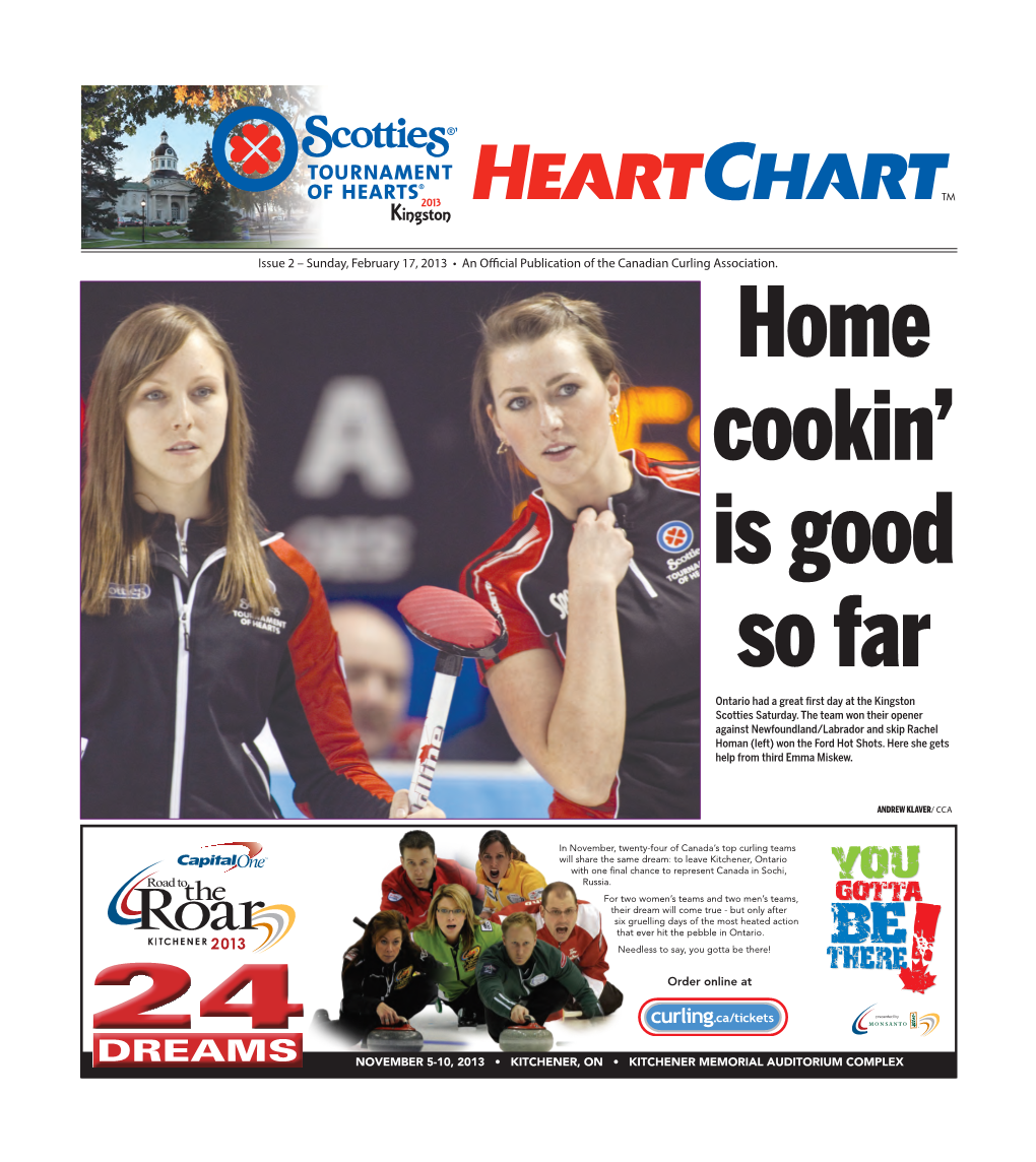 Sunday, February 17, 2013 • an Official Publication of the Canadian Curling Association