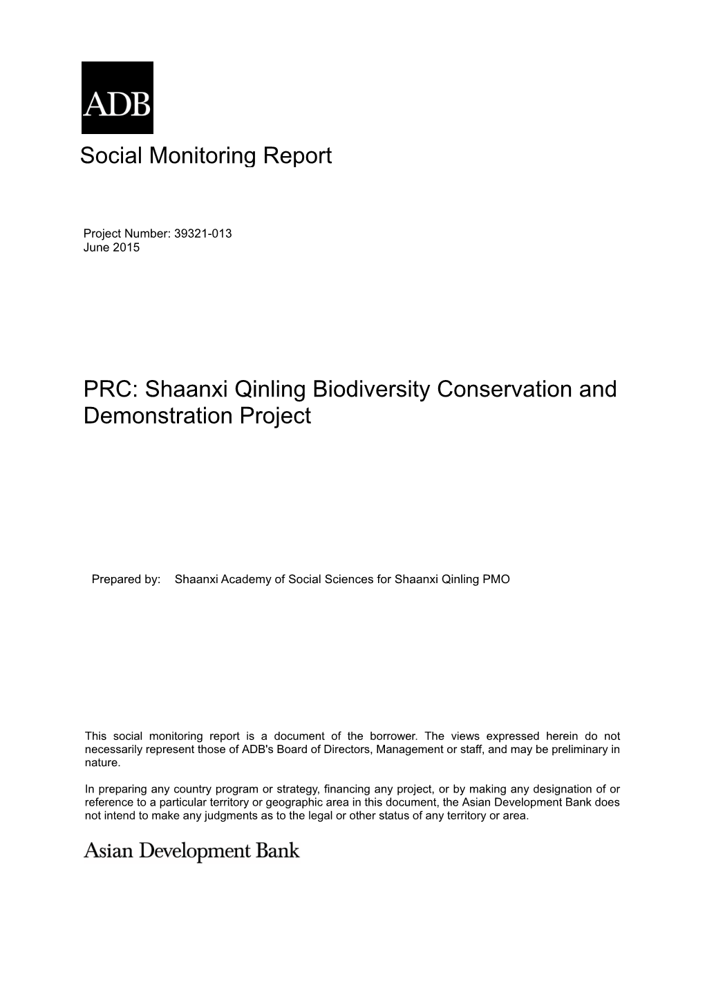 Shaanxi Qinling Biodiversity Conservation and Demonstration Project