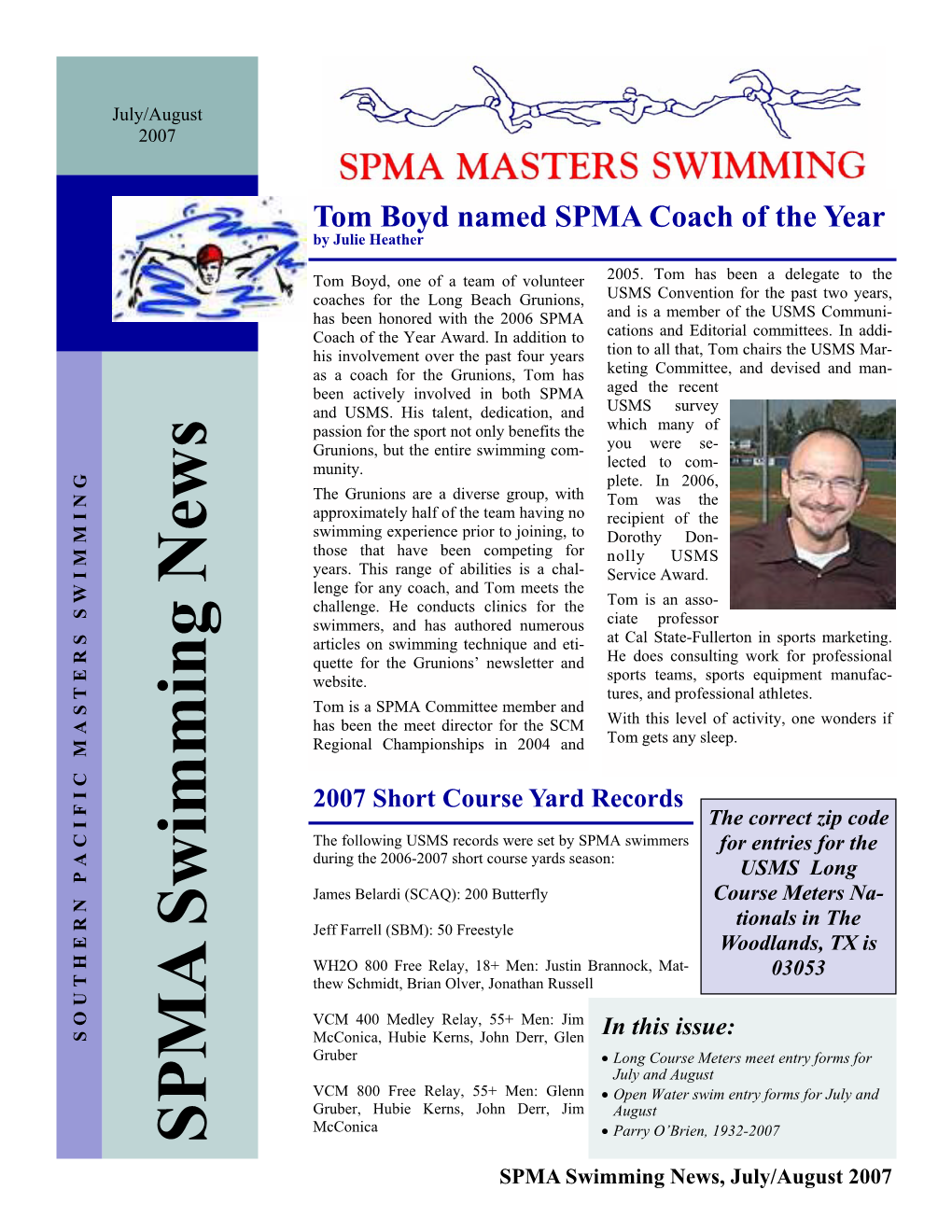 SPMA Swimming News