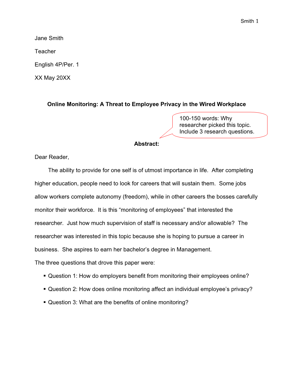 Online Monitoring: a Threat to Employee Privacy in the Wired Workplace