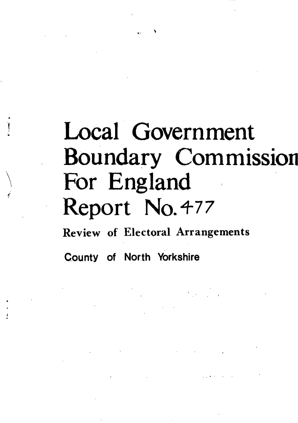 Local Government Boundary Commission for England Report No