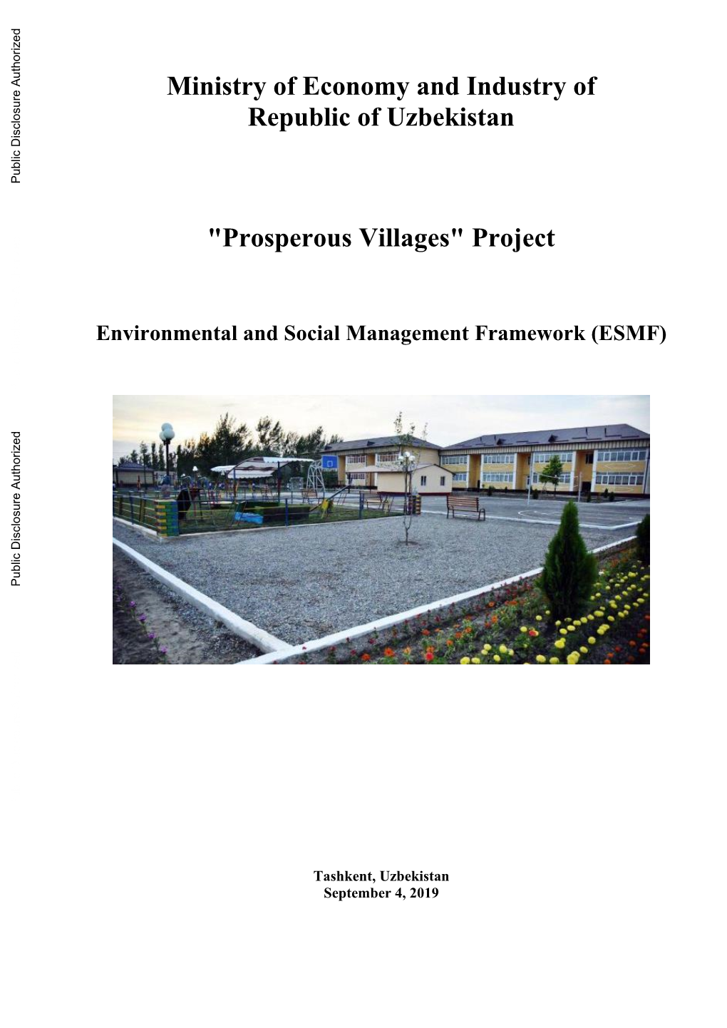 Environmental and Social Management Framework (ESMF)