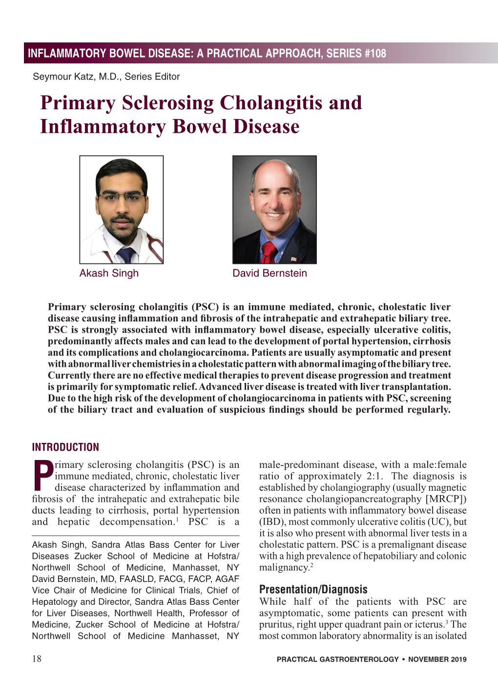 Primary Sclerosing Cholangitis and Inflammatory Bowel Disease