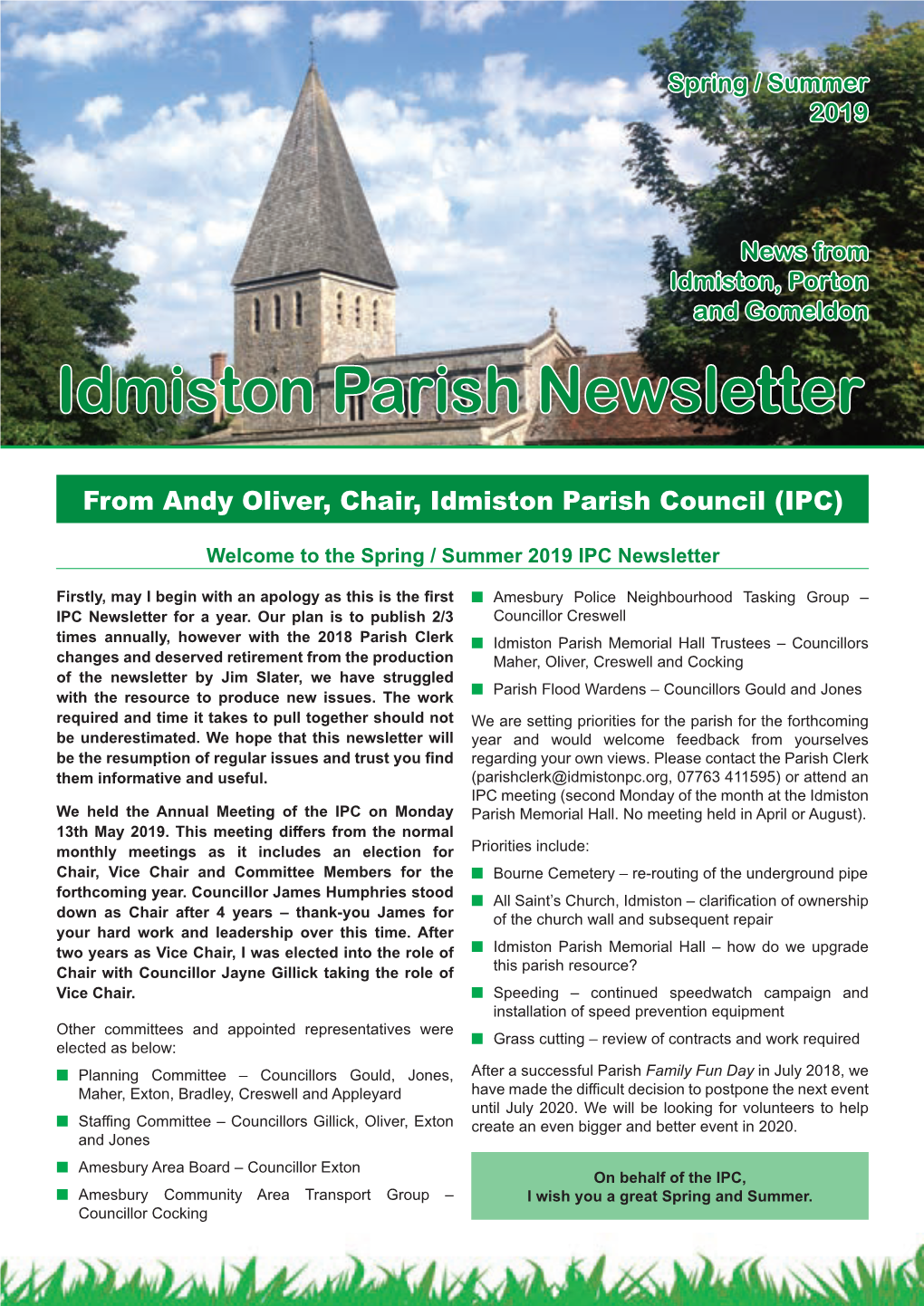 Idmiston Parish Newsletter