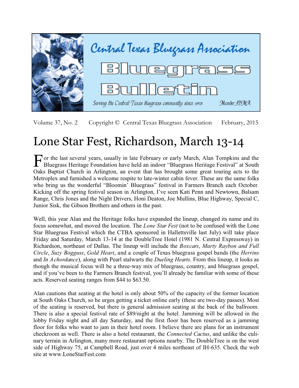 Lone Star Fest, Richardson, March 13-14