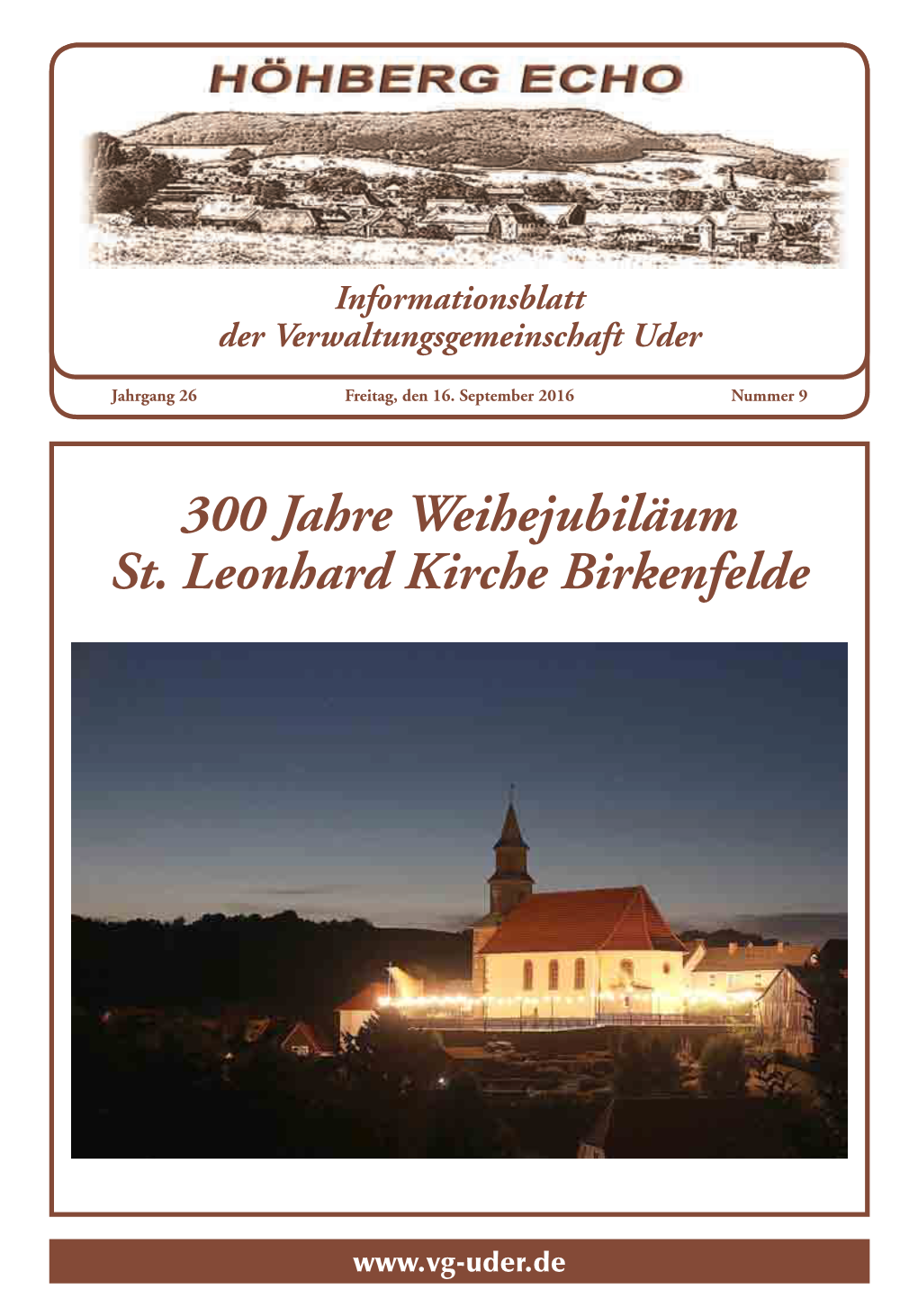 300 Jahre Weihejubiläum St. Leonhard Kirche Birkenfelde