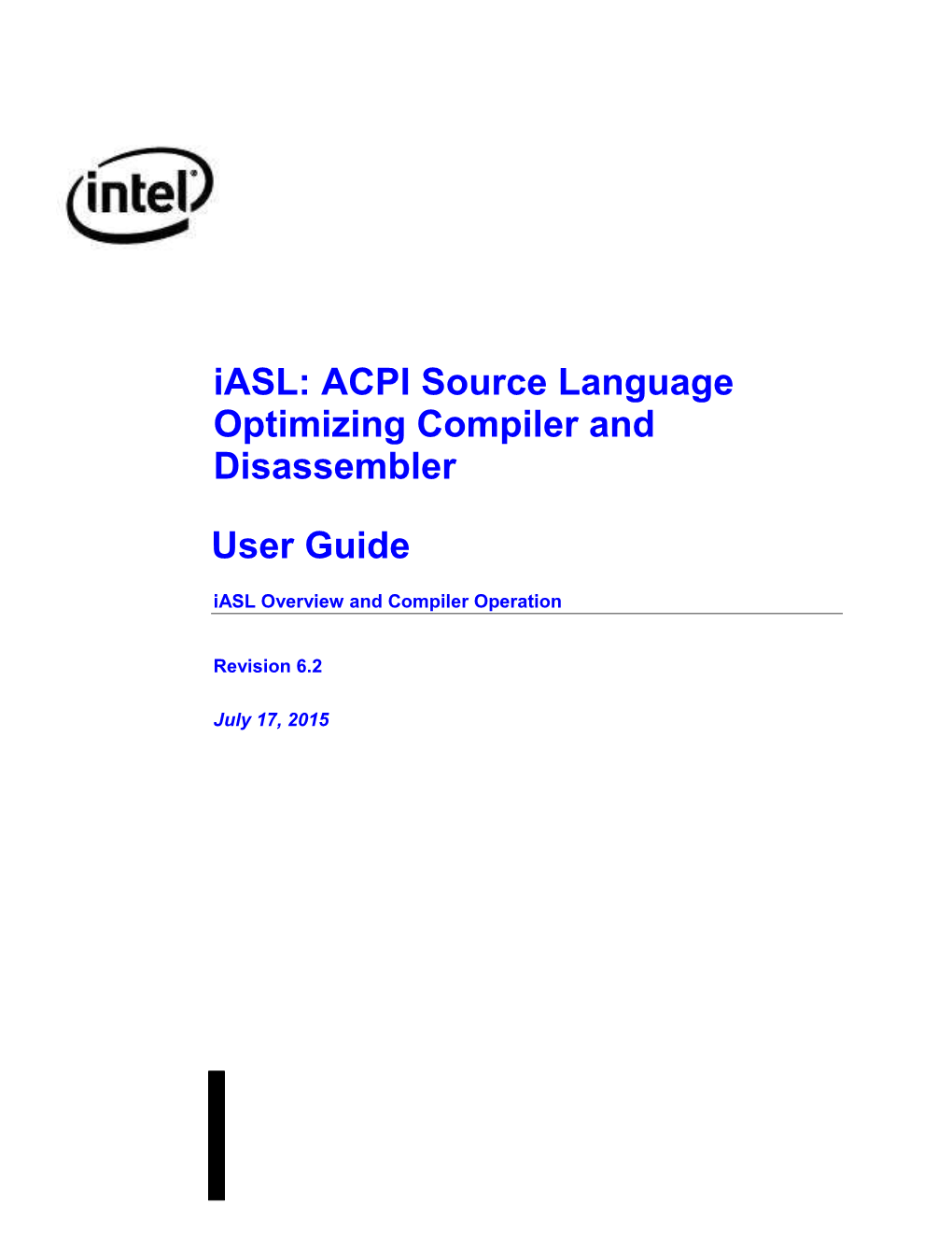Iasl Compiler User Reference