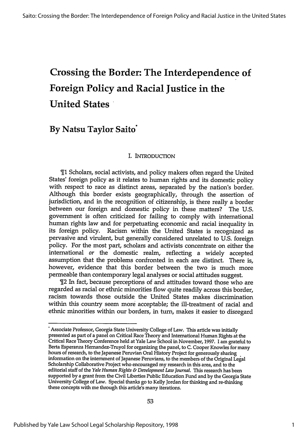 The Interdependence of Foreign Policy and Racial Justice in the United States