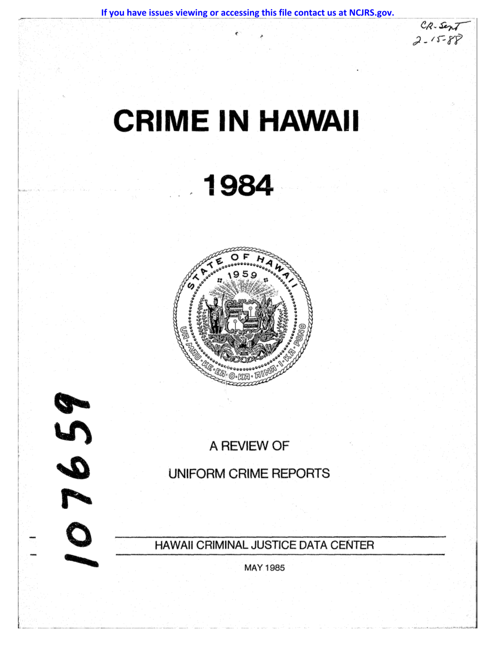 Crime in Hawaii ,1984