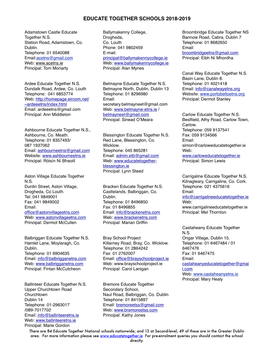 20181106 EMK Schools List Forweb.Pages