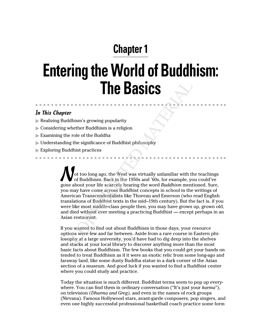 Entering the World of Buddhism: the Basics