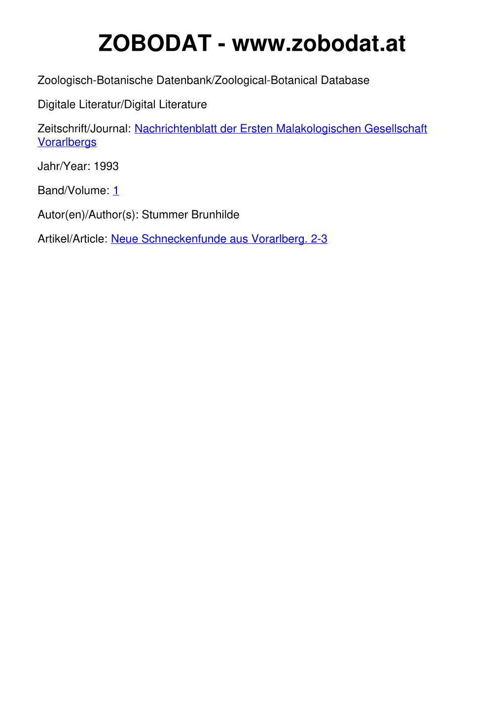 Neue Schneckenfunde Aus Vorarlberg. 2-3 ©Erste Vorarlberger Malakologische Gesellschaft, Download Unter Nachr.Bl