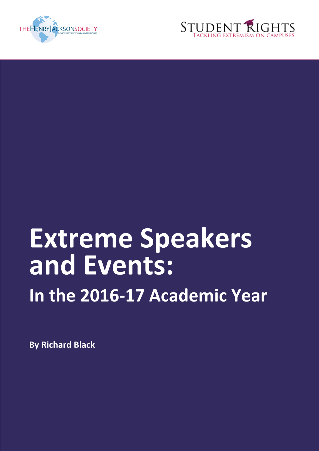 Extreme Speakers and Events: in the 2016-17 Academic Year