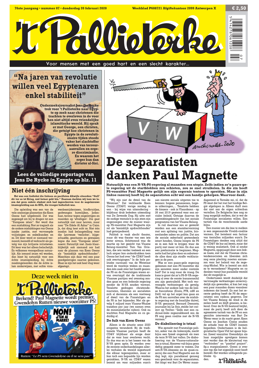 De Separatisten Danken Paul Magnette