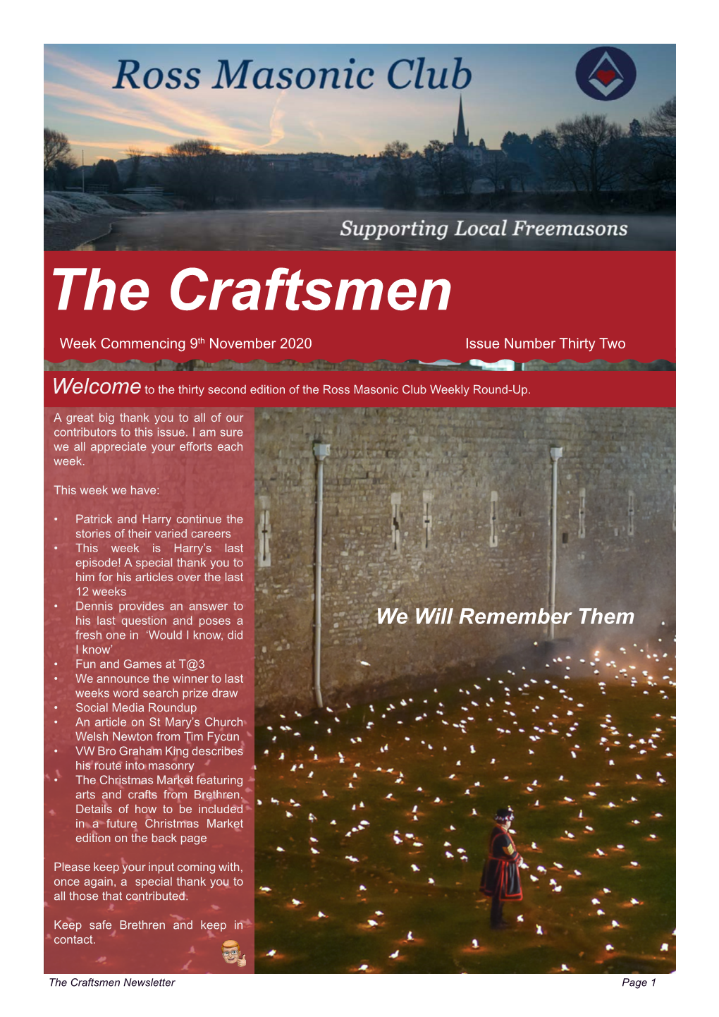 The Craftsmen Week Commencing 9Th November 2020 Issue Number Thirty Two