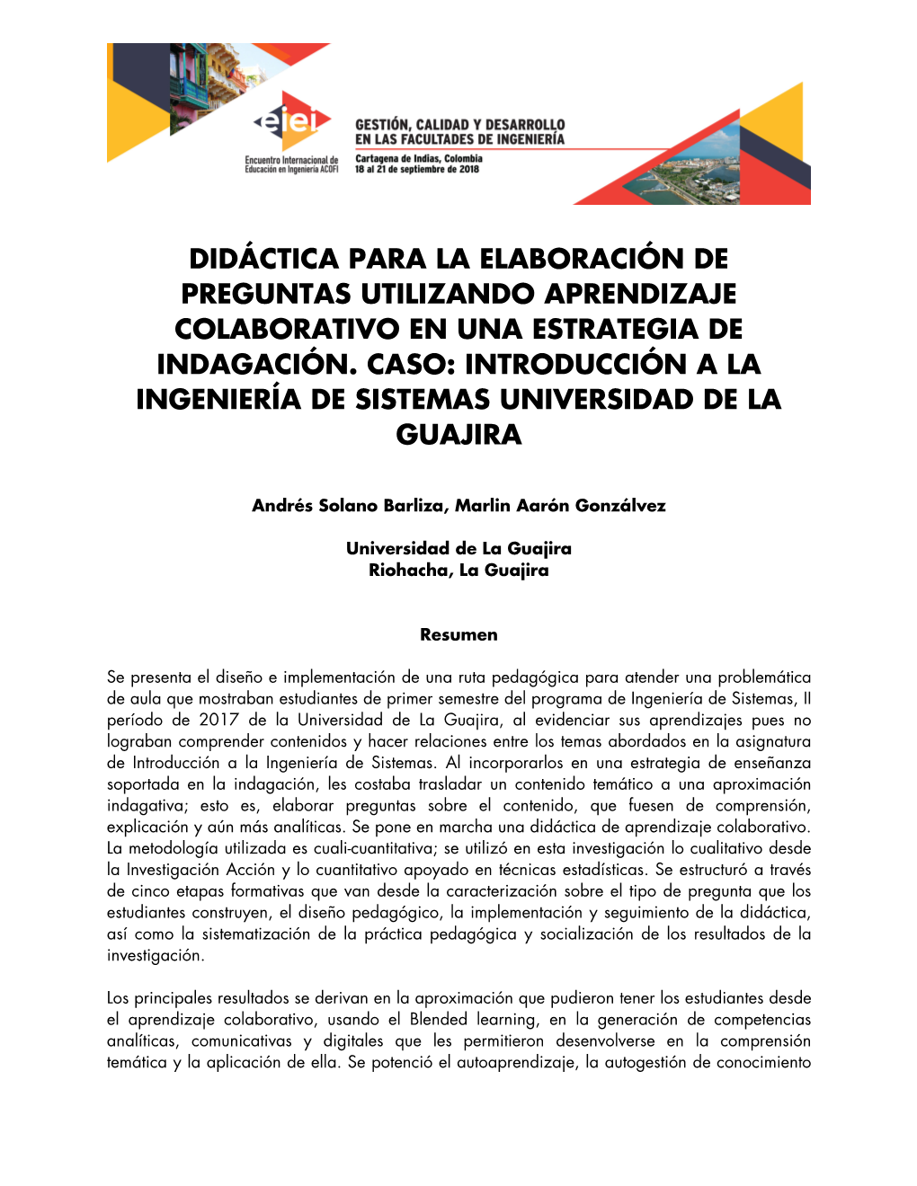 Didáctica Para La Elaboración De Preguntas Utilizando Aprendizaje Colaborativo En Una Estrategia De Indagación