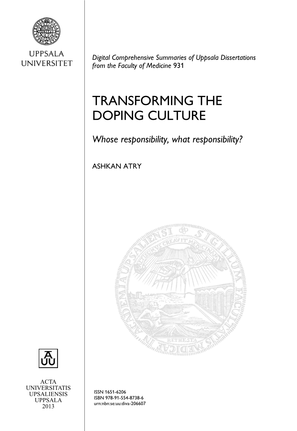 Transforming the Doping Culture