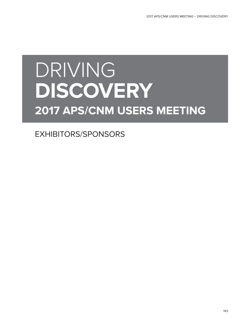 Driving Discovery