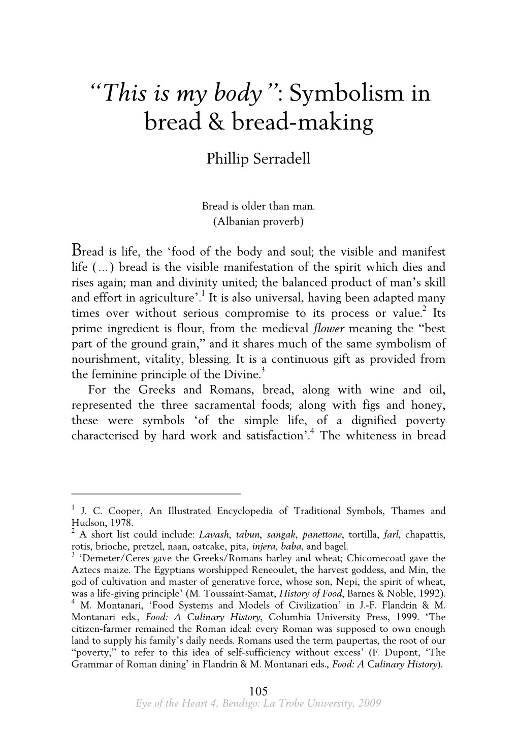 This Is My Body”: Symbolism in Bread & Bread-Making