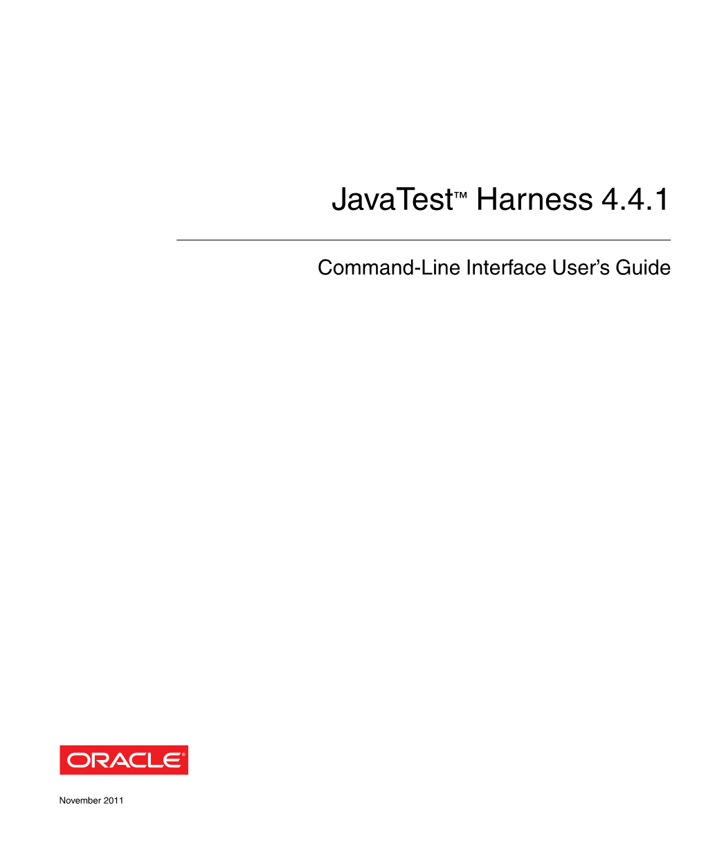 Javatest Harness