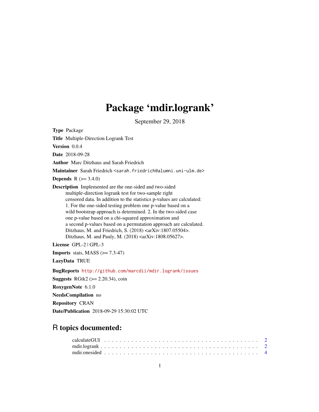 Package 'Mdir.Logrank'