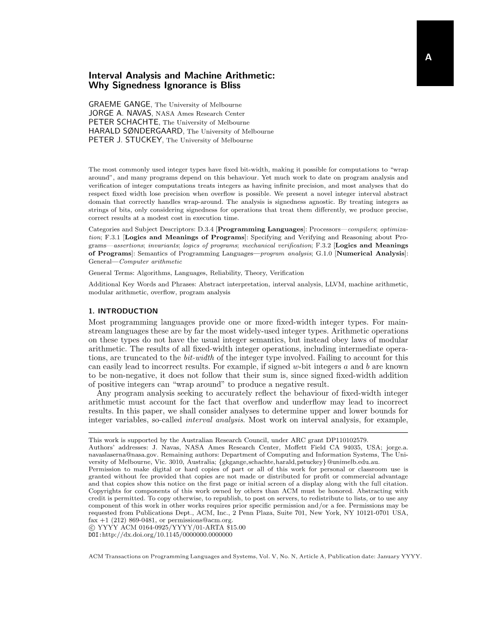 A Interval Analysis and Machine Arithmetic: Why Signedness Ignorance Is Bliss