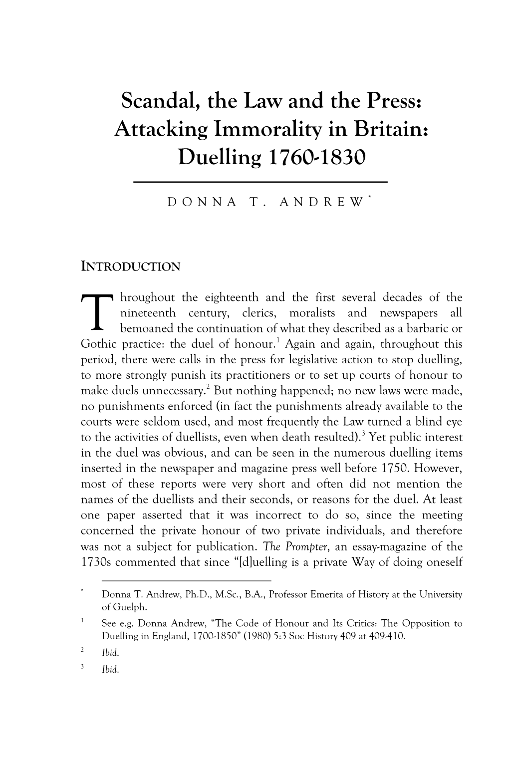Duelling 1760-1830